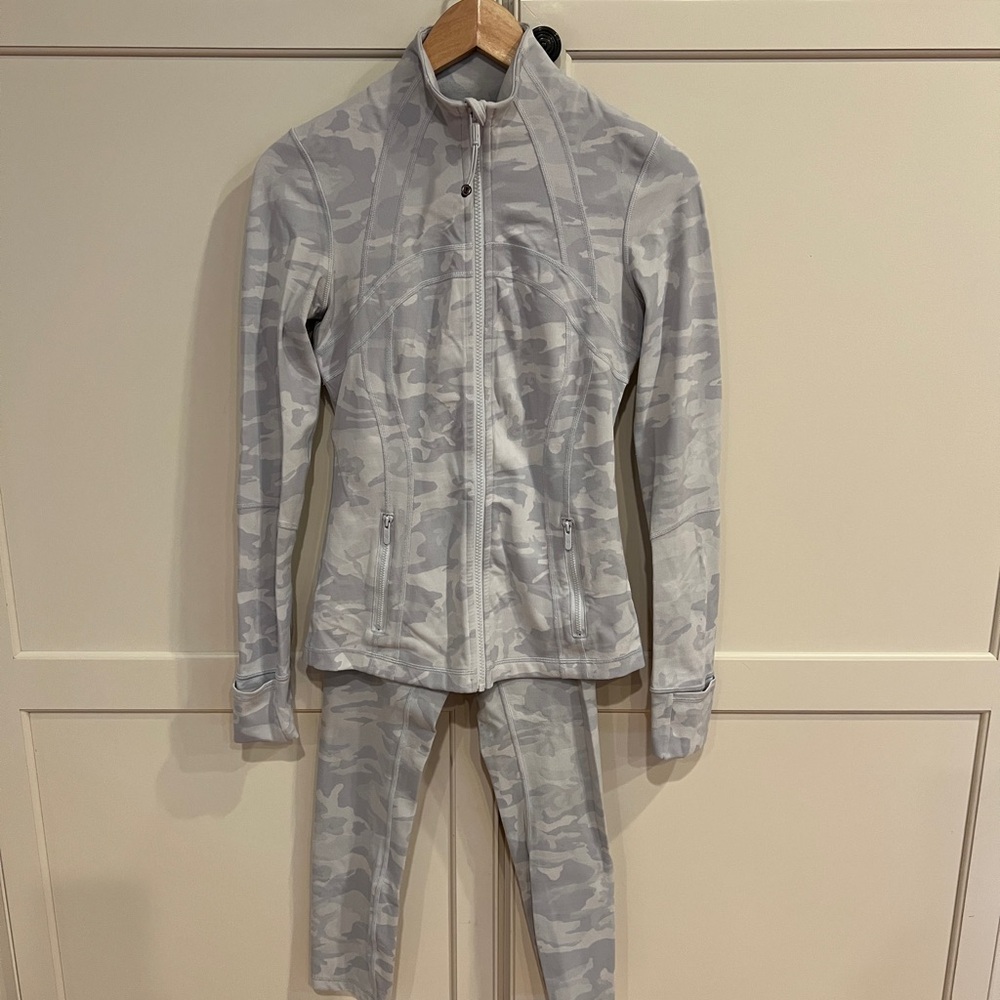lululemon athletica Light Gray Camo Hoodie
